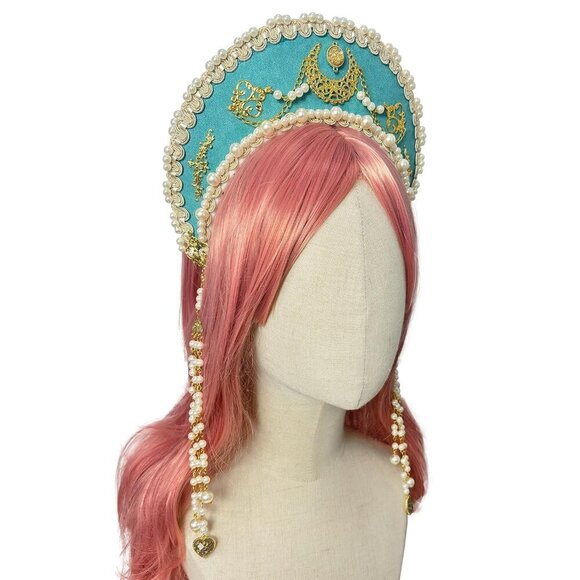 Women\'s Tudor Style Retro Crown Hair Accessories Handmade Multicolor main image 6
